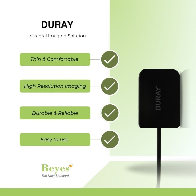 BEYES DENTAL DURAY INTRA ORAL SENSOR SIZE 1 & 2 COMBO KIT, 3 YEAR WARRANTY