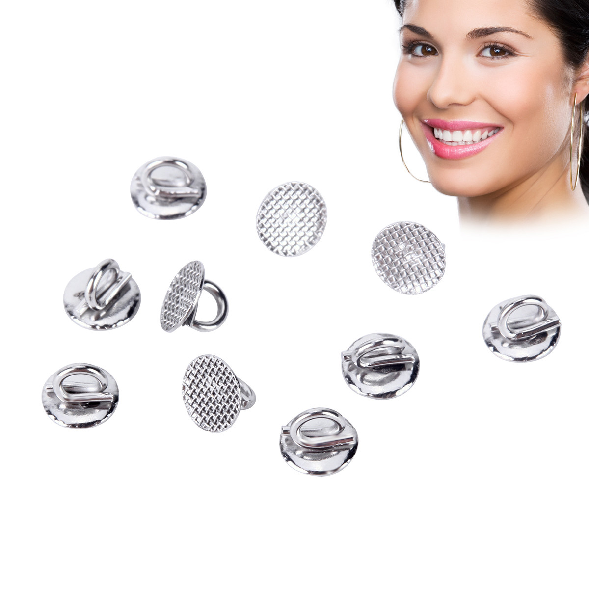 Dental Orthodontic Lingual Buttons Bondable Botones Linguales de Ortodoncia
