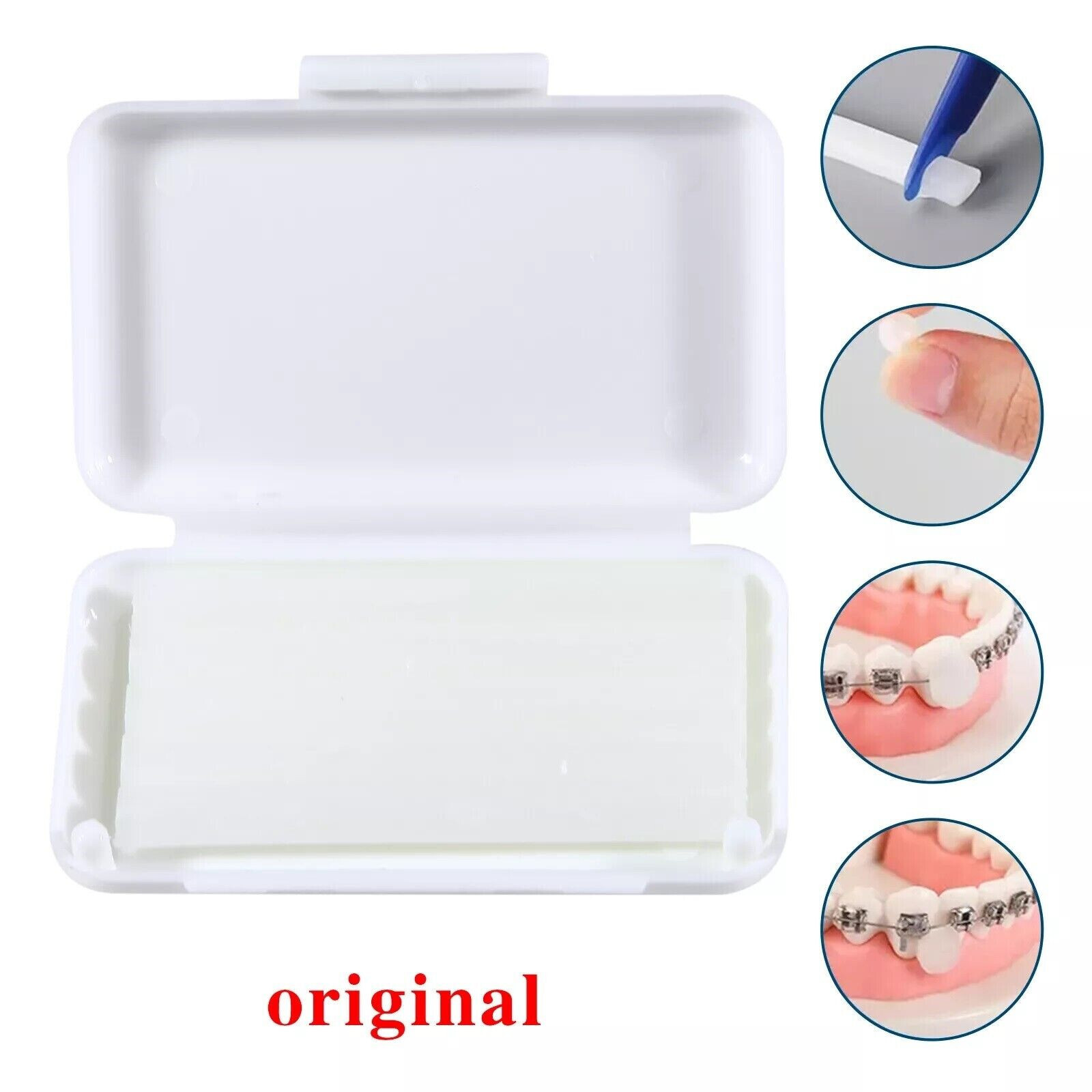 50 Packs Orthodontic WAX BRACES Irritation WHITE/UNSCENTED Dental Relief Strips