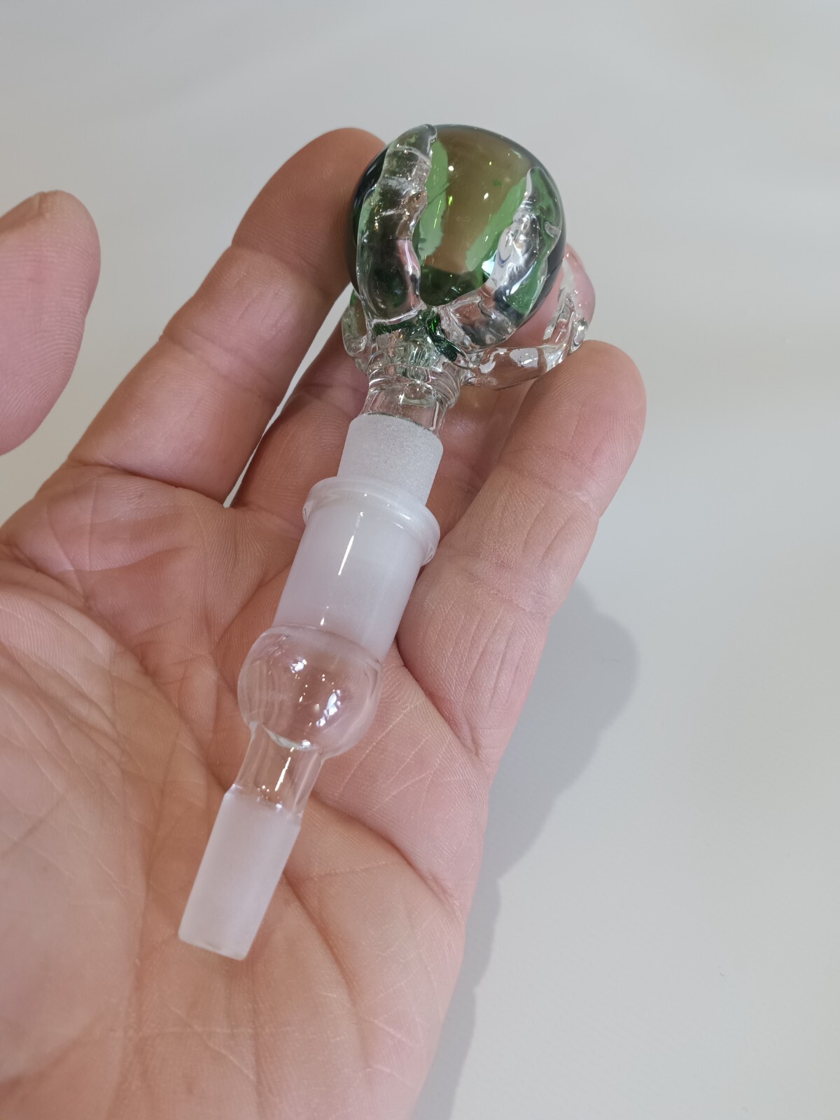 Glass Adapter Slide Bowl Extension Expander Connector 10mm MALE to 14mm FEMALE
