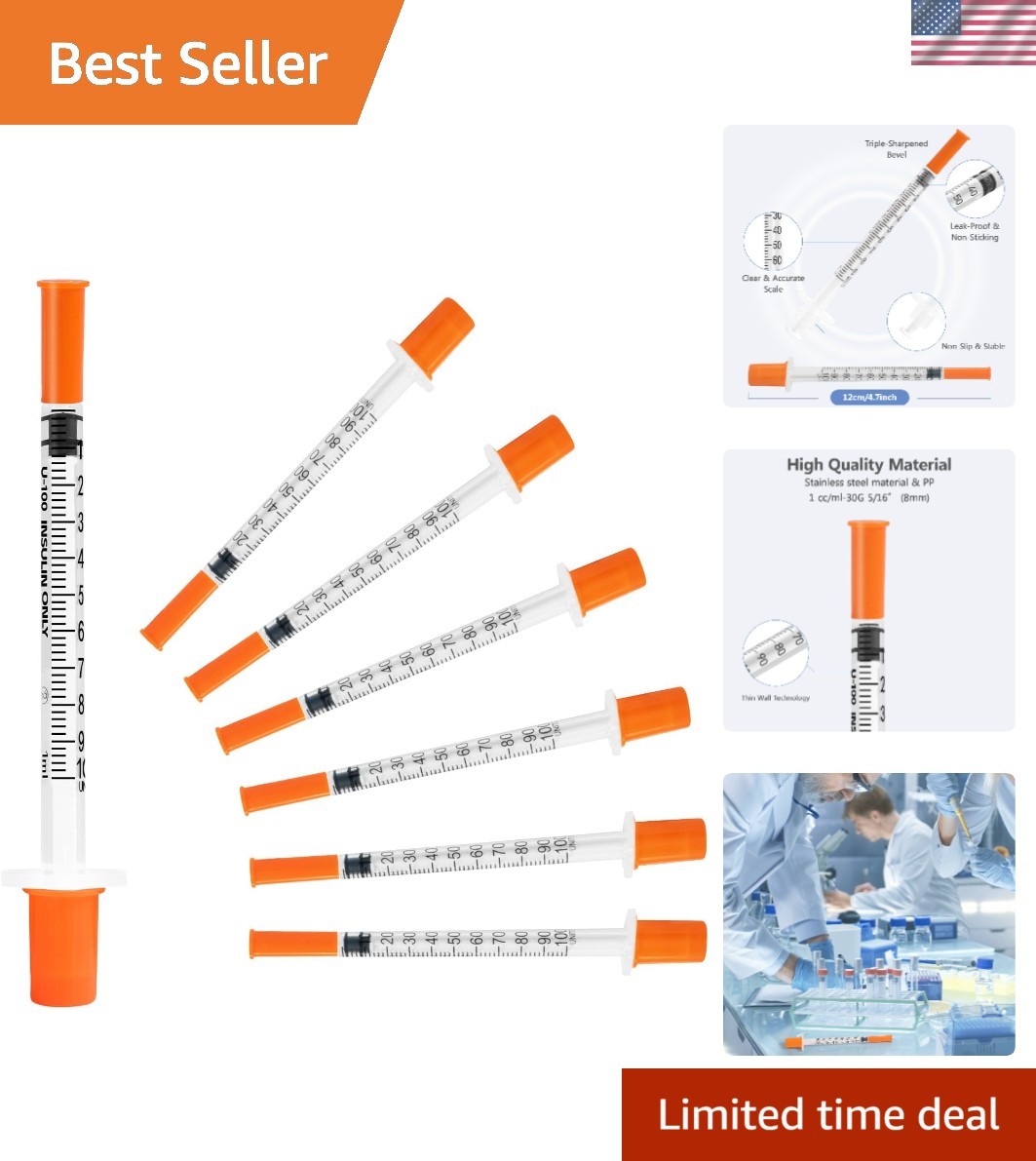Individually Sterile 30G 1ml Syringes Pack of 40 – Ideal for Lab Experiments