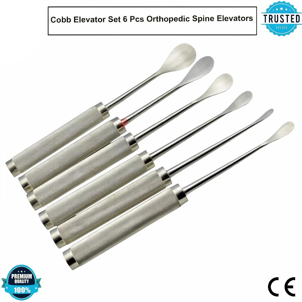 Cobb Spinal Elevators Curved Set Of 6 Orthopedic Surgery Surgical Instruments