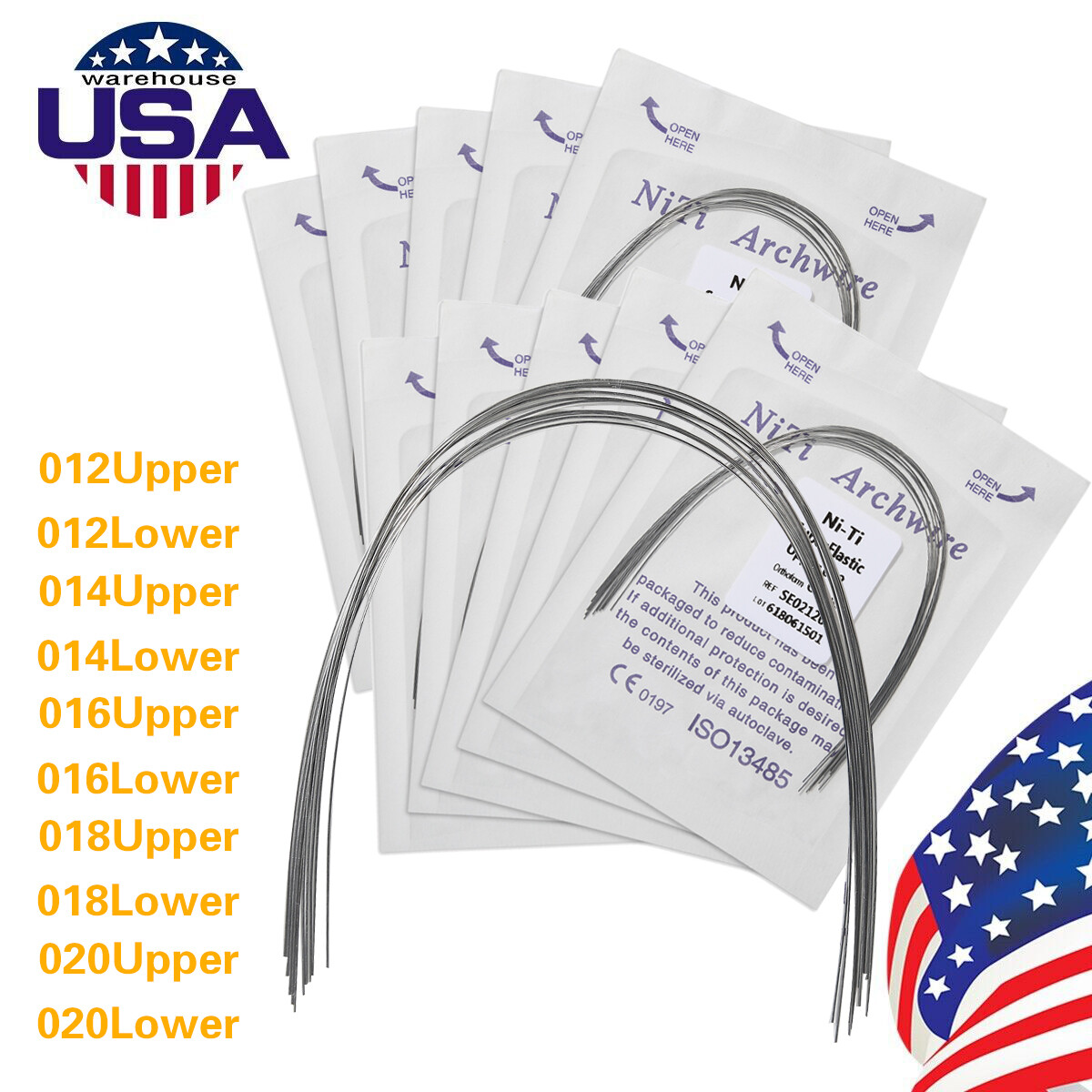 Dental Super Elastic Niti Round Arch Wires Arch Wire for Bracket Braces USA