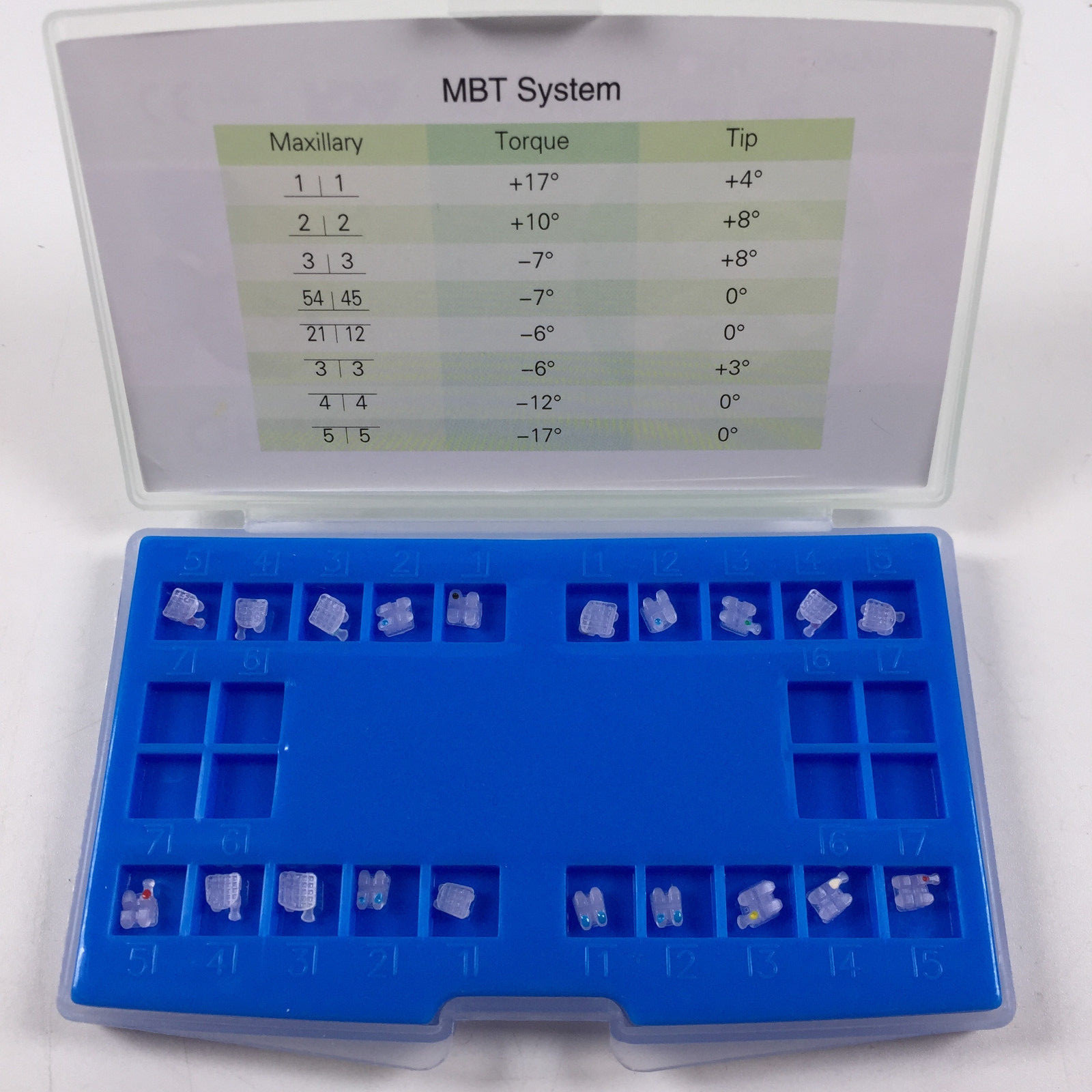 Dental ORMAER 3M Ceramic Brackets Mini Roth MBT 022″ Slot 018″ 345/3Hooks