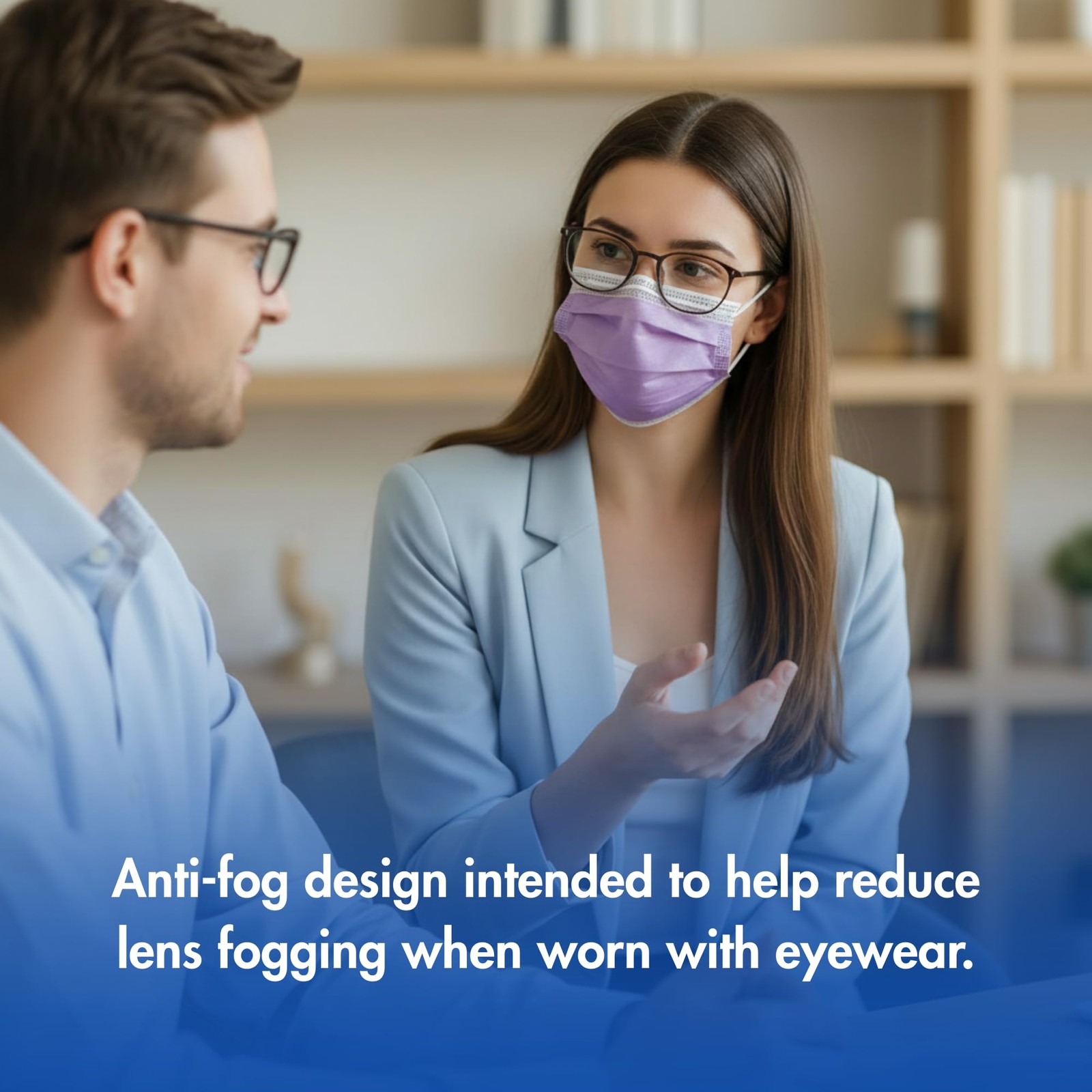 Criterion ASTM Level 3 Disposable – Anti-Fog, Lavender, 3-Ply, Fluid Resistan…