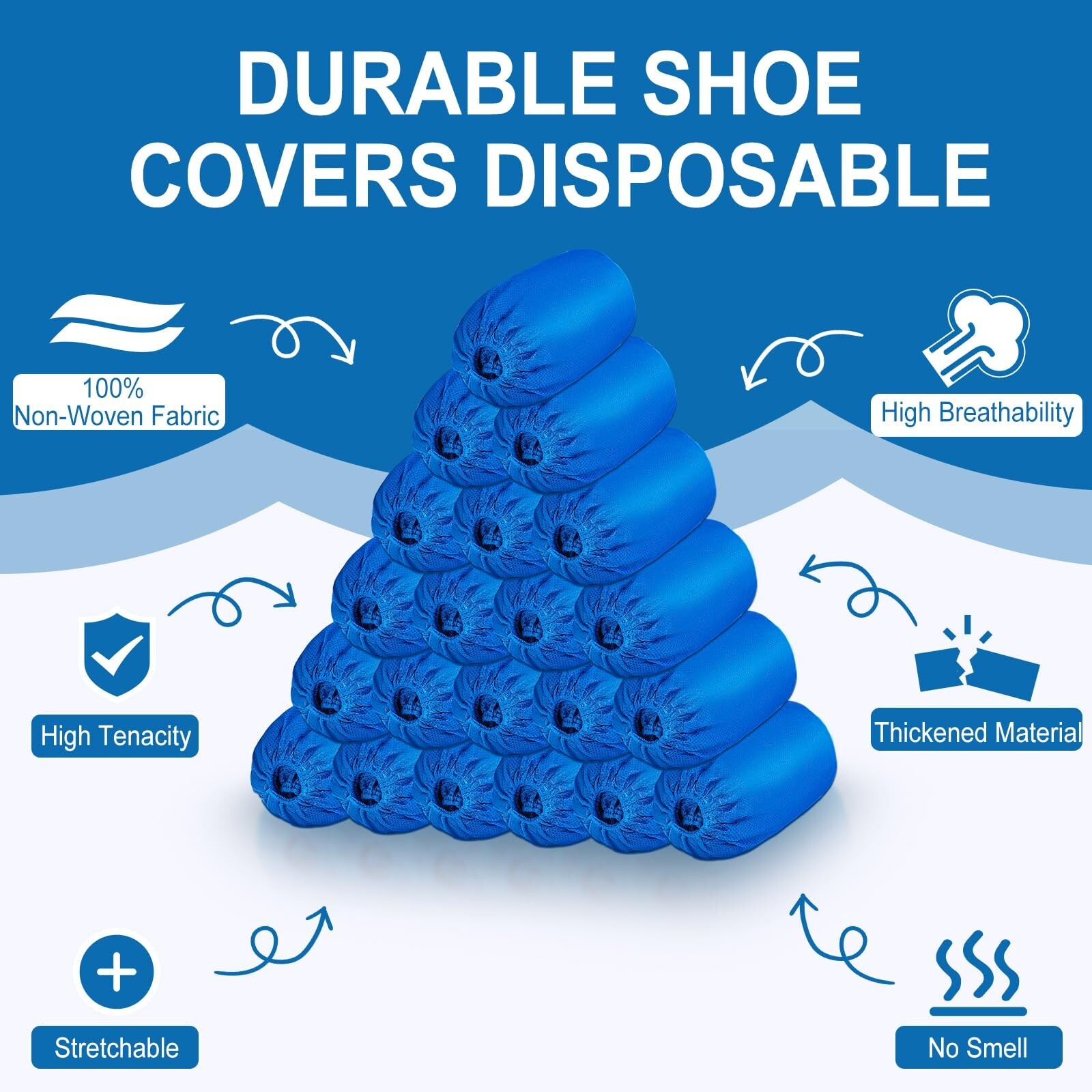 120 Pack(60 Pairs) Shoe Covers Disposable, Non-woven Fabric Shoes Covers for …