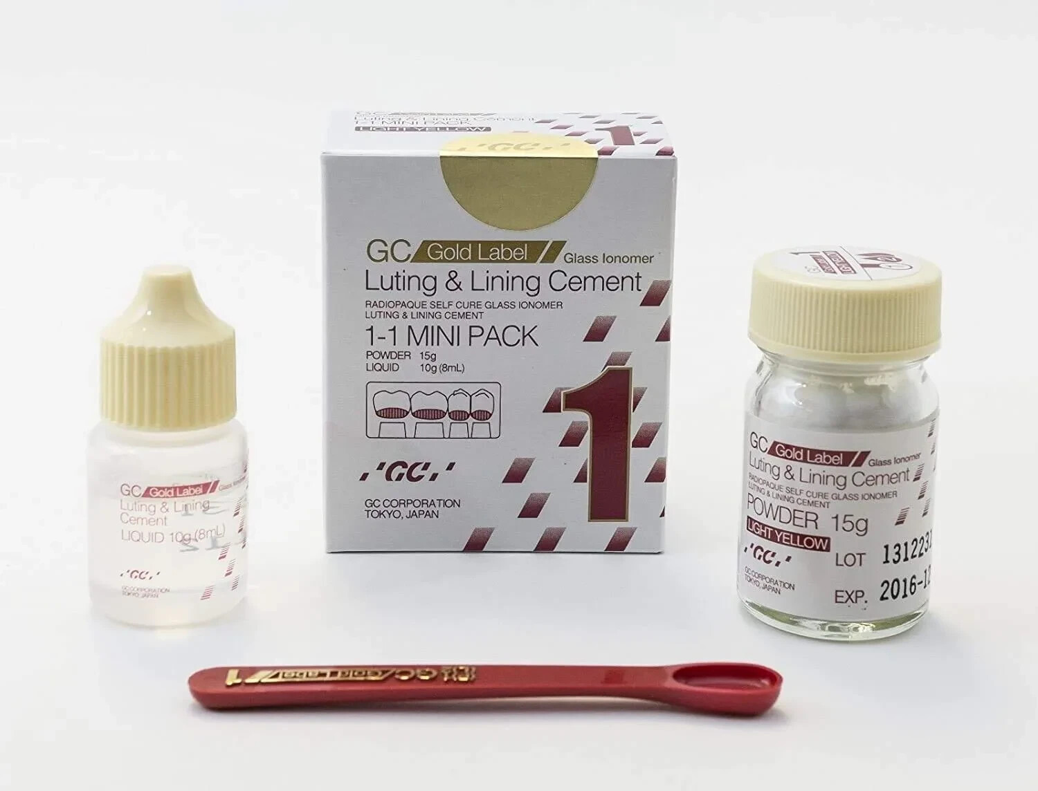 GC Fuji 1 Luting & Lining Glass Ionomer Dental Cement Mini Pack