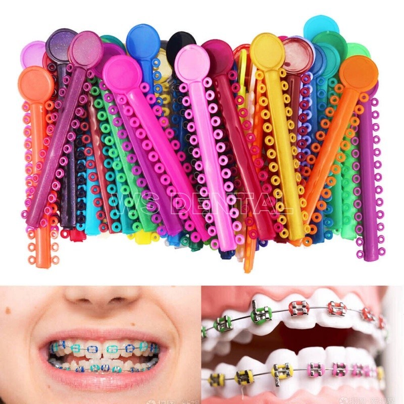 Dental Orthodontic Elastic Ligature Ties Rubber Bands for Brackets Brace 1 bag