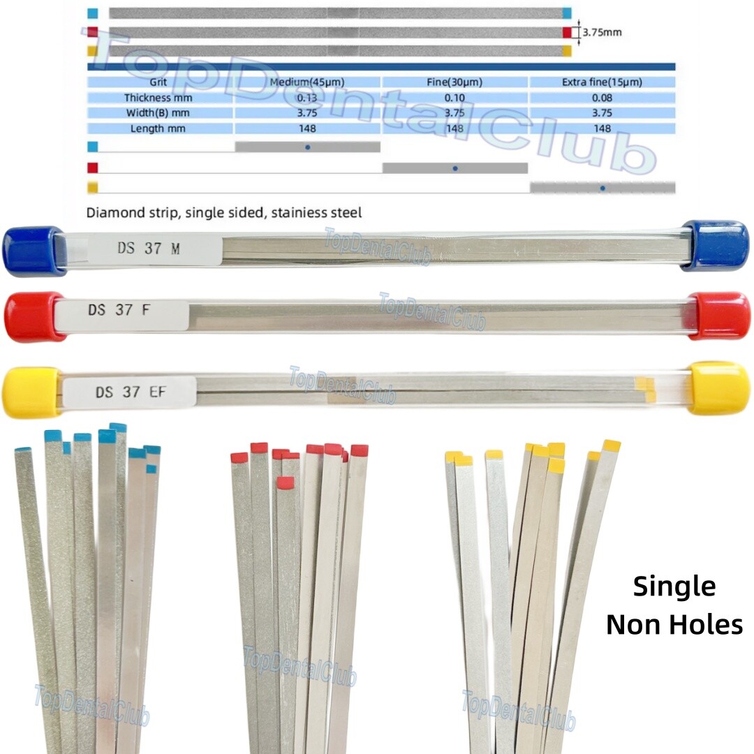 Dental S.S Diamond Polishing Finishing Strips Metal Polishing Sands Single Side