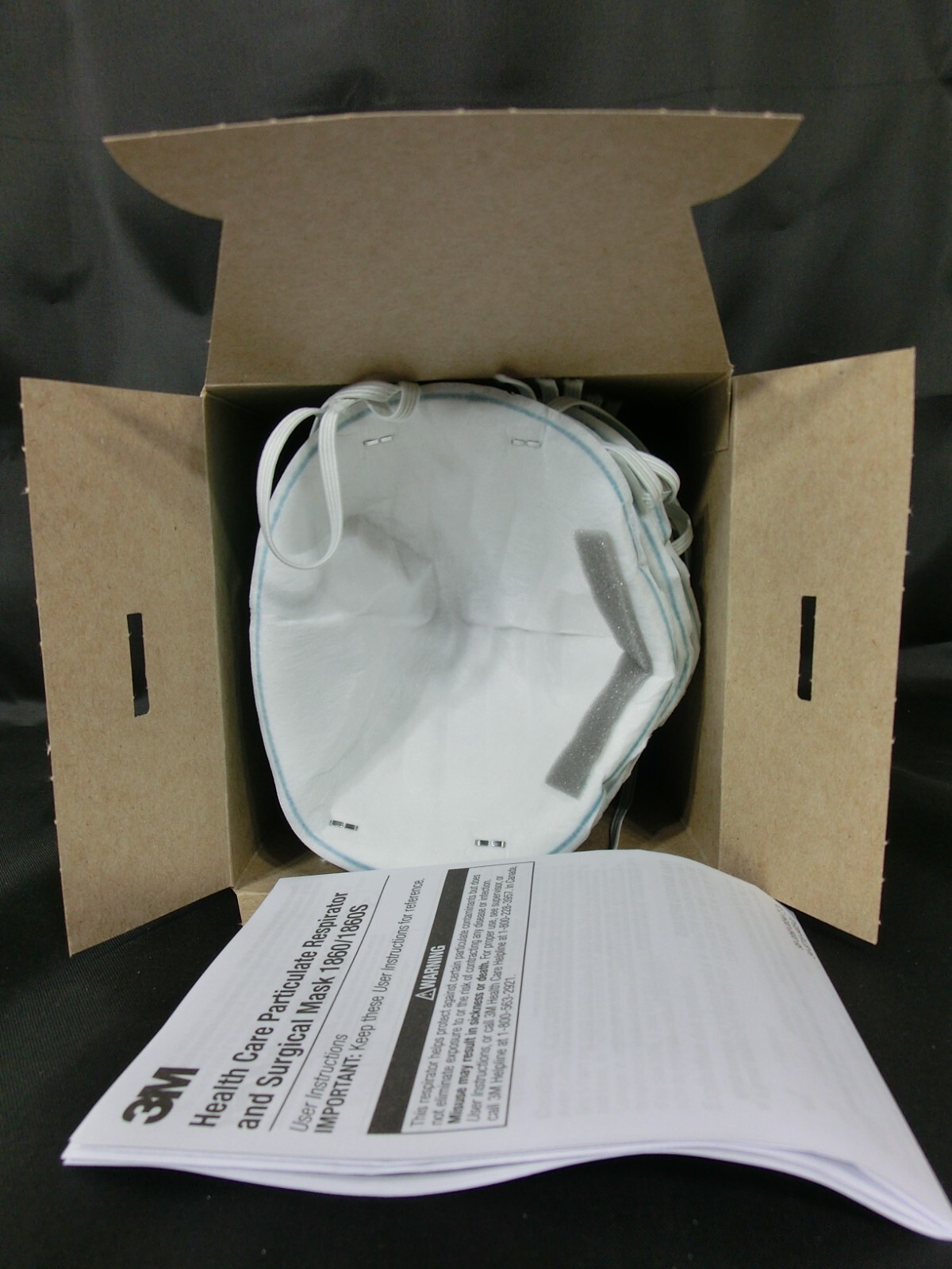3M™ 1860 N95 Adult Face Mask Particulate Respirator – QTY 120