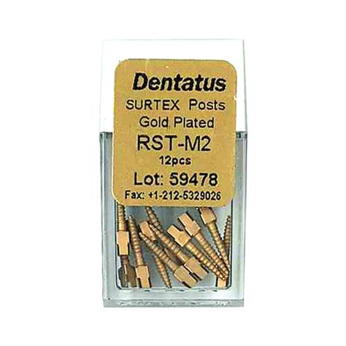 Dentatus RST-M2 Surtex Classic Gold Plated Posts Medium 2 M2 1.20 mm 12/Bx