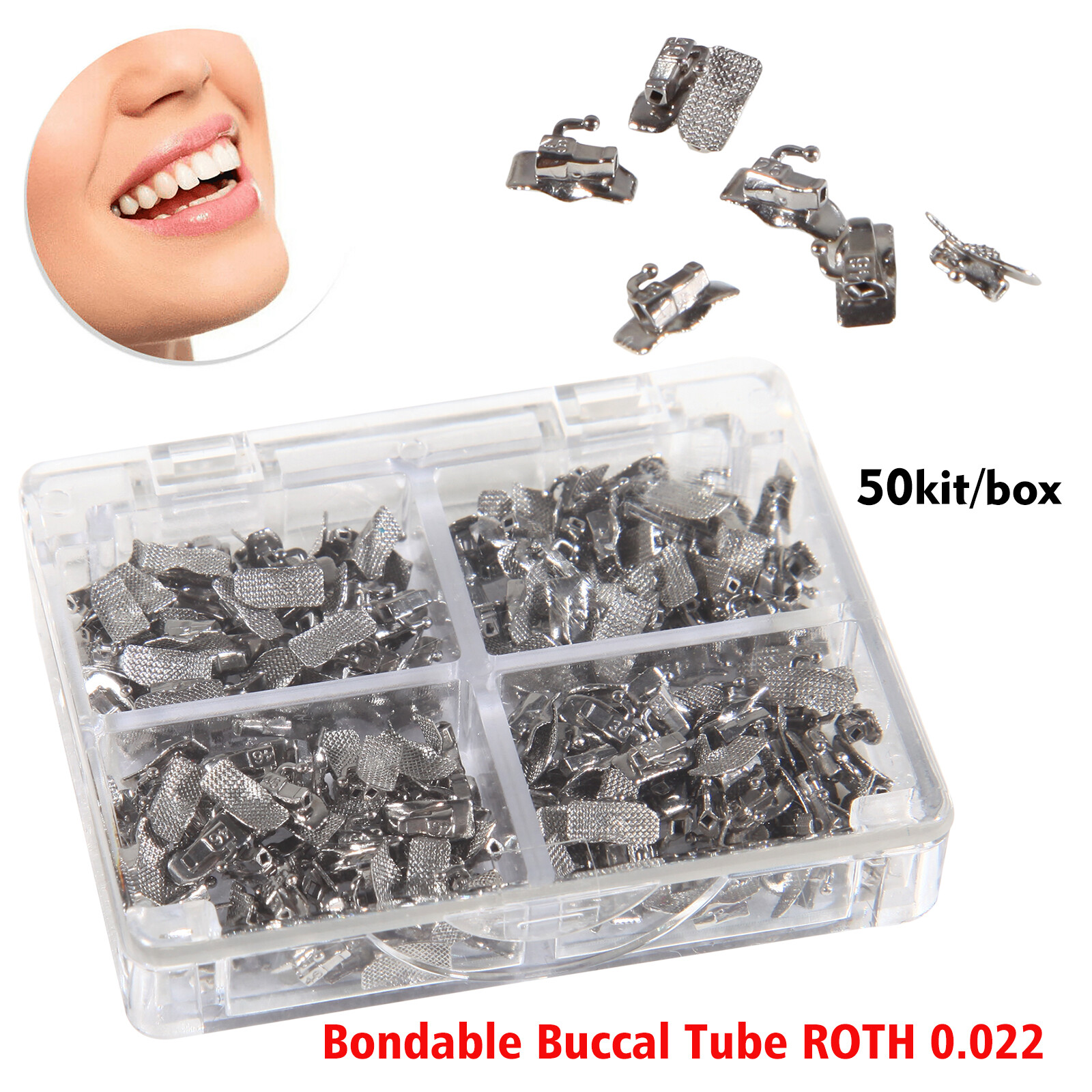 5o set/box Dental Orthodontic Bondable Buccal Tube Roth 022 1st molar CE&FDA OR