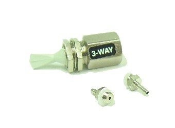 DCI Toggle Valve, Momentary, 3-Way, Normally Closed, Gray