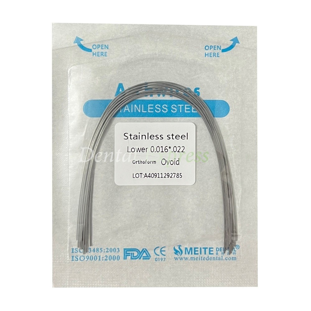 Dental S.S Orthodontic Arch Wire Stainless Steel Round Rectangular Ovoid Form