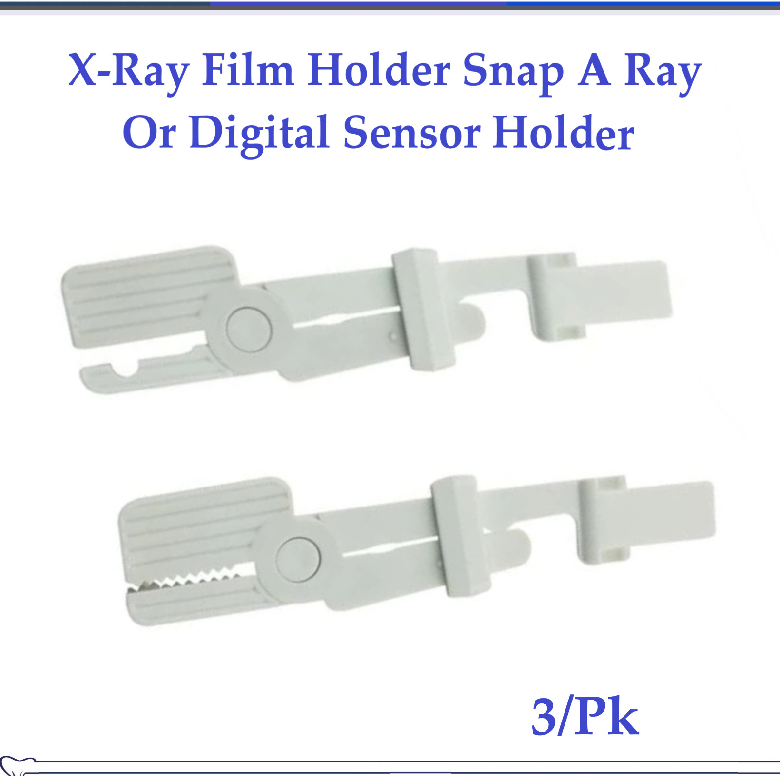 Dental X-Ray Film Holder -Snap A Ray for e2v Sensors Digital Sensor Holder, 3/Bx