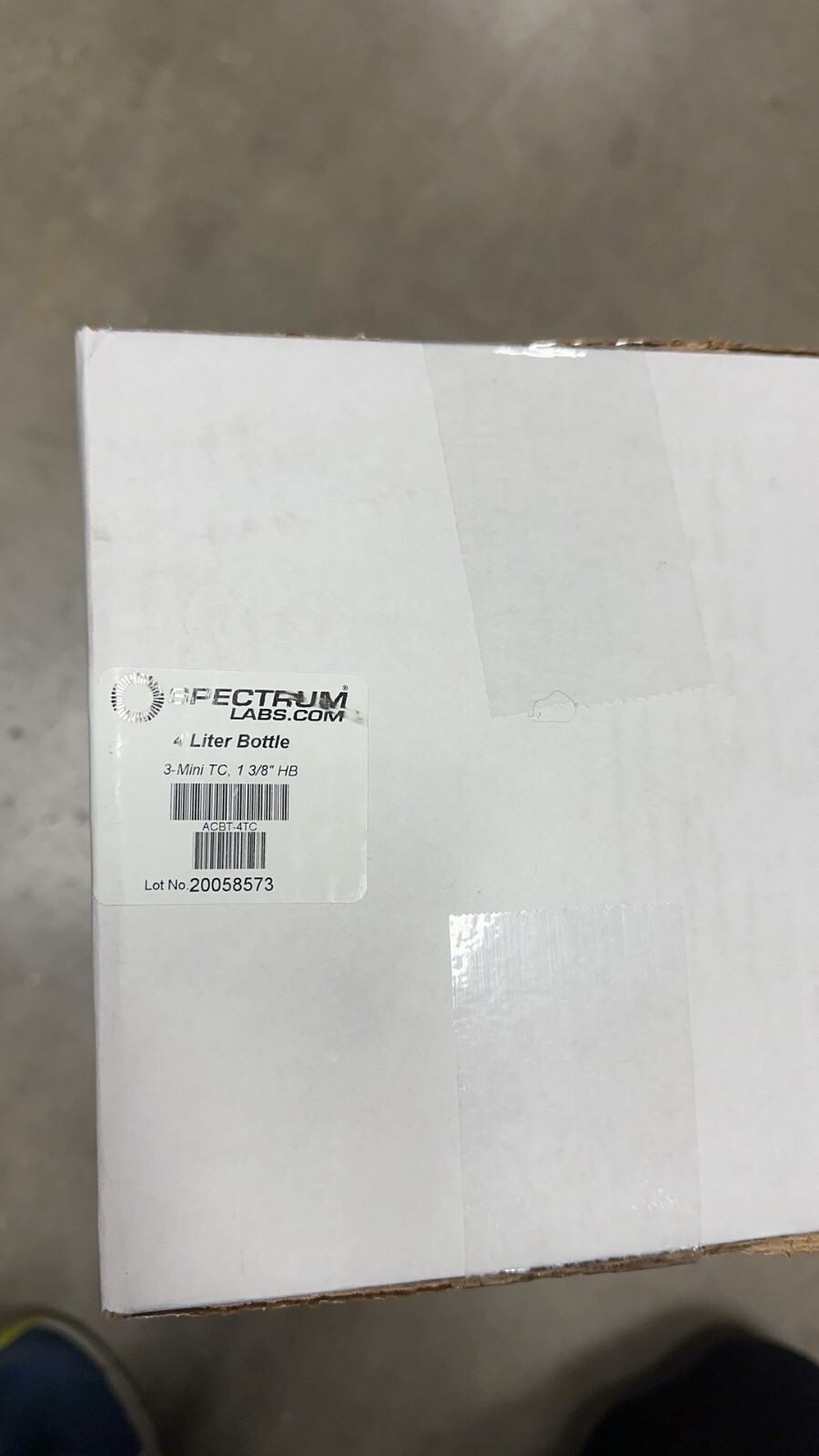 New REPLIGEN 4L 4000mL 3-Mini TC Reservoir Bottle Non-Sterile 3/8” HB ACBT-4TC