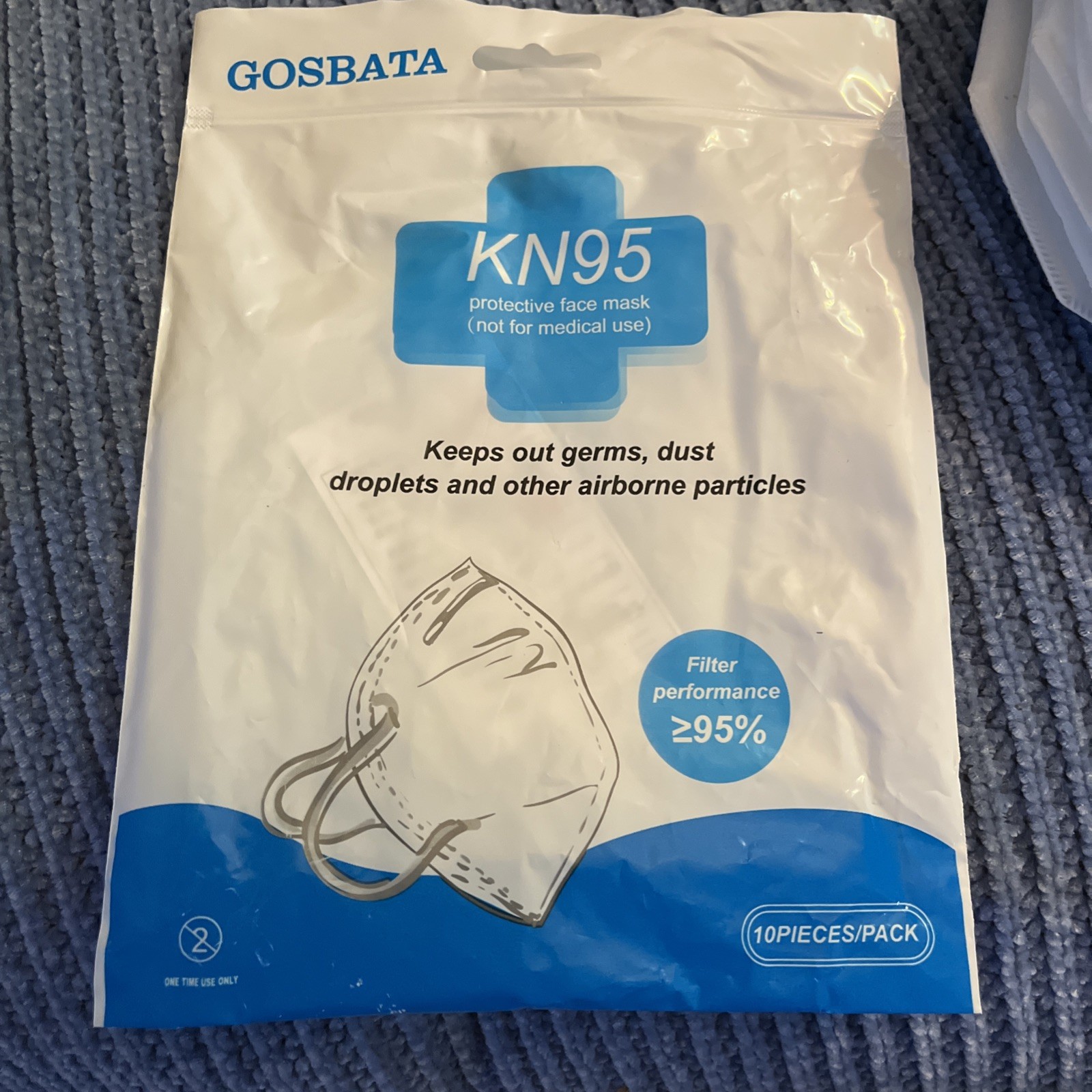 1000 Gosbata KN95 Disposable Masks Box Of 1000 NEW