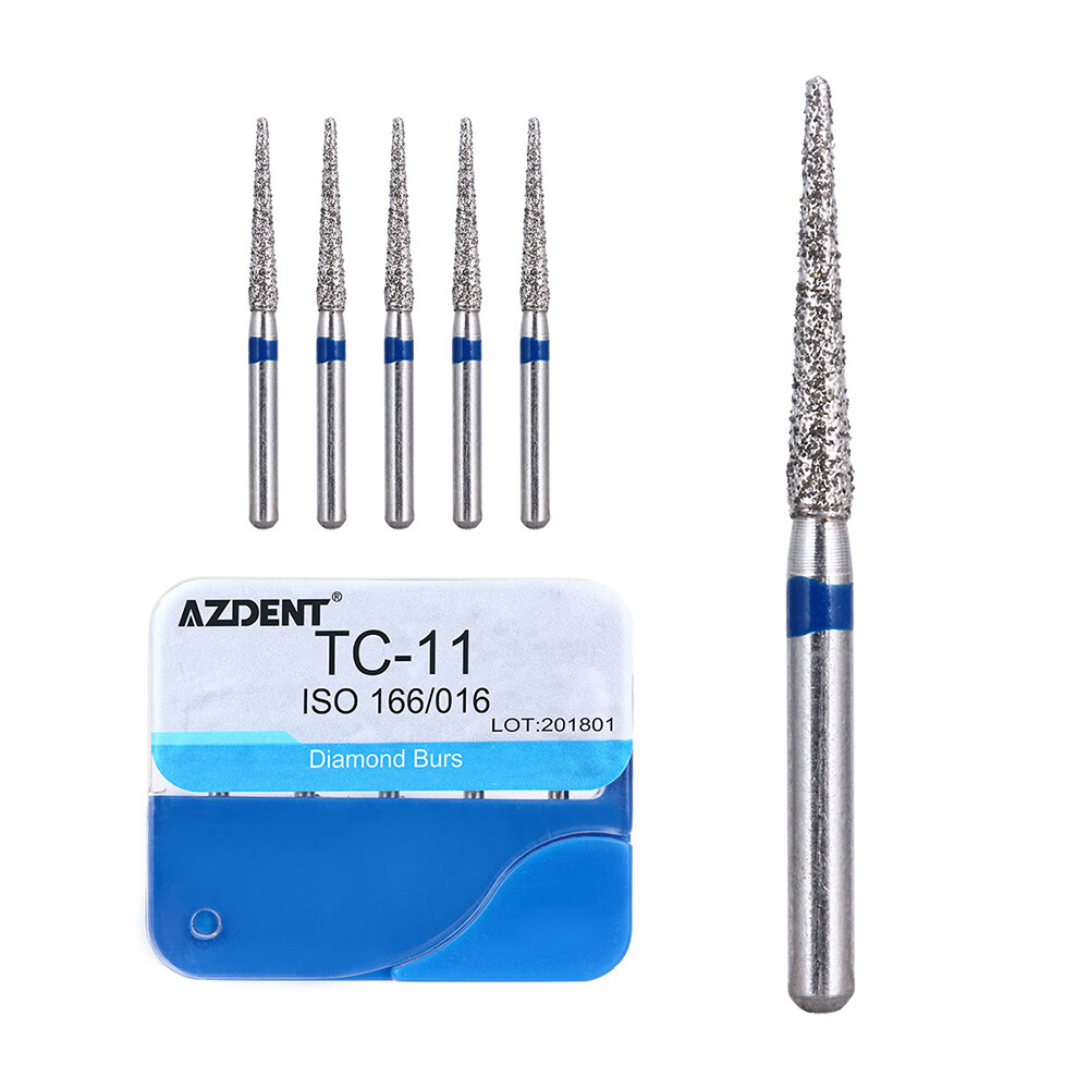 100Pcs Dental Diamond Burs for High Speed Handpiece Medium Friction Grip 20Types