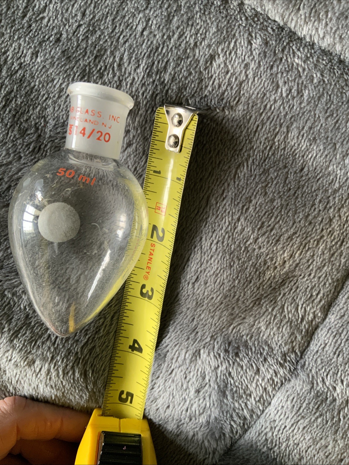 50 ML PEAR SHAPED FLASK 14/20 LAB GLASS