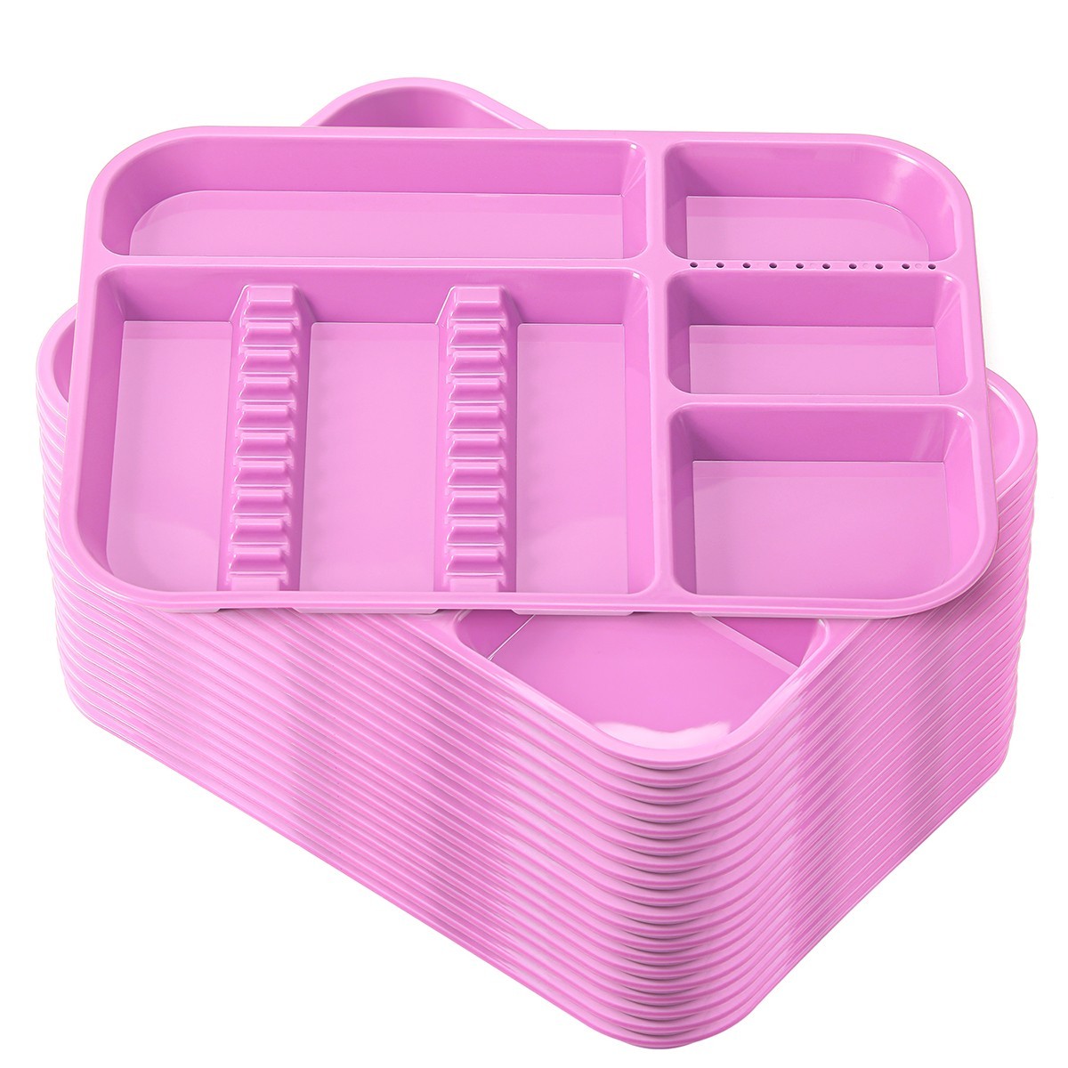 Dental Medical Autoclavable Plastic Trays Instrument Divided Separate Setup Tray