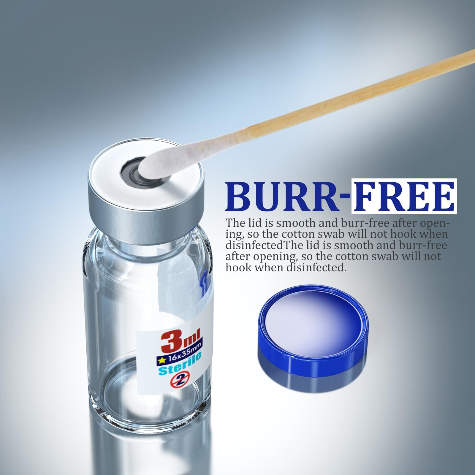 Sterile Empty Vials with Self Healing Injection Port,with Flip Off Aluminum C…