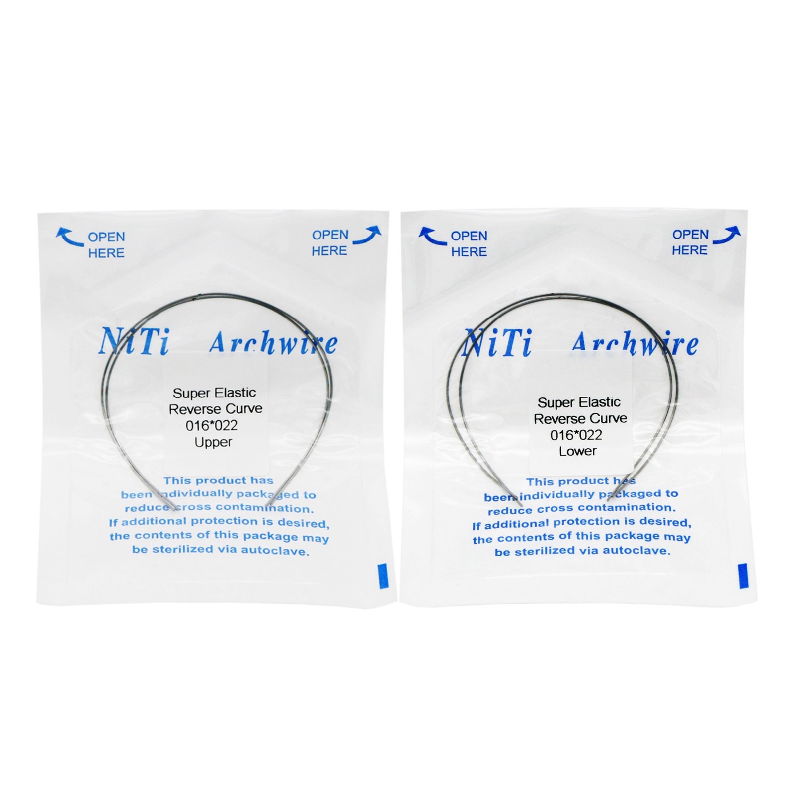 USDental Orthodontic Reverse Curve Arch Wire Super Elastic Niti Round Rect Wires