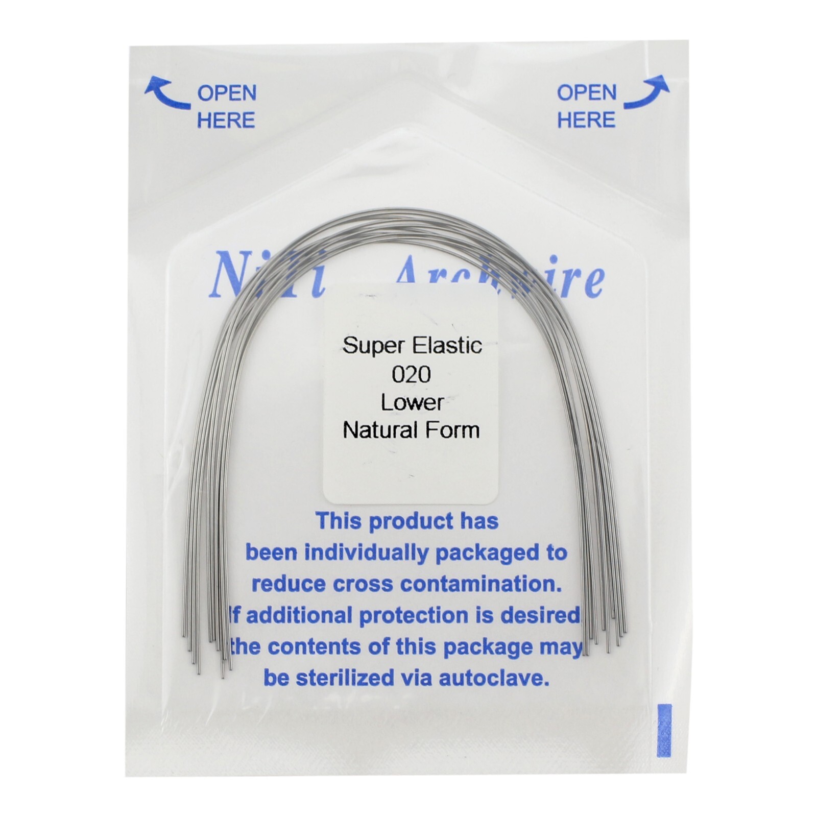 100pcs Orthodontic Arch Wire Niti Round Rectangular Super Elastic Natural Arcos