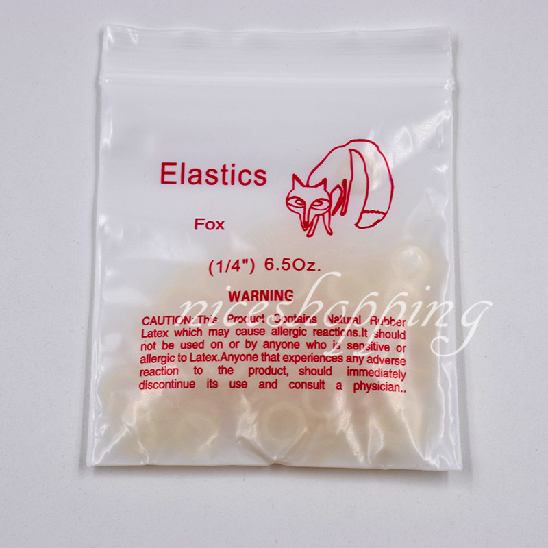 50 Packs Dental Orthodontic Elastic Rubber Bands 1/4” Fox 6.5 oz ZOO Fox