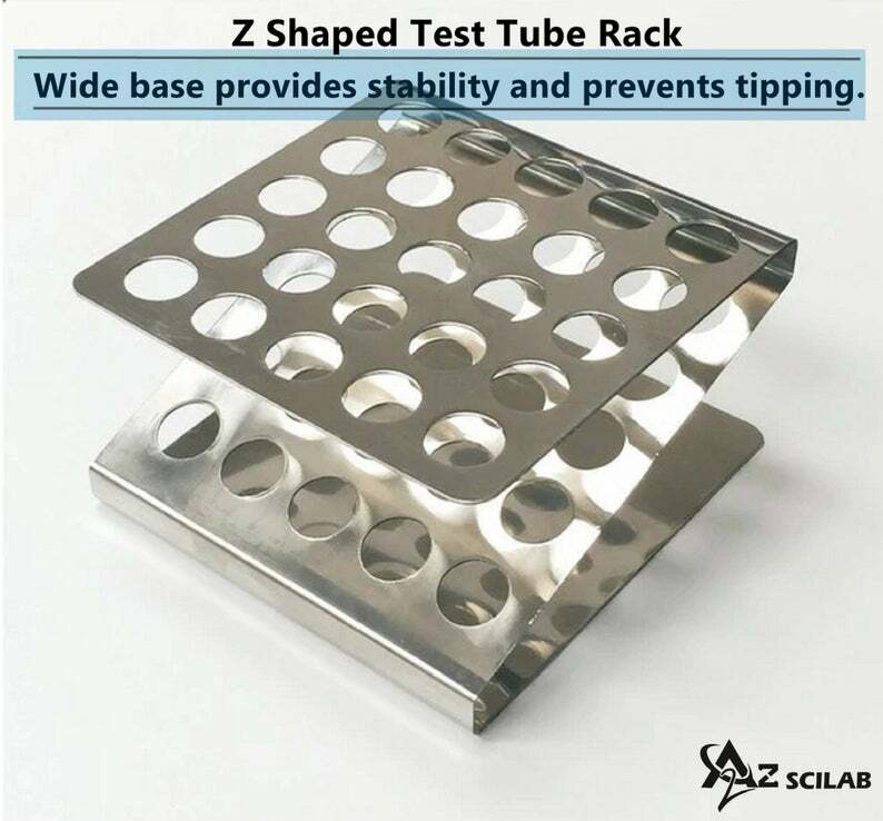 Stainless Steel Test Tube Holder Rack 25 Holes 3 Layer for 16-17mm Tubes