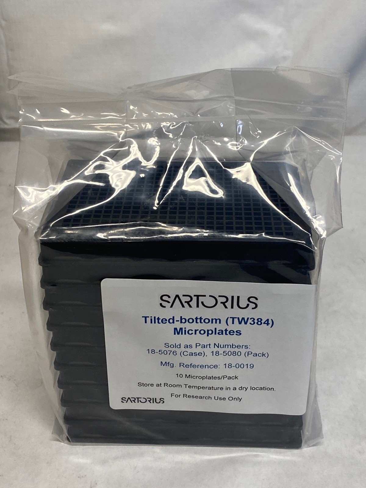 (80) SARTORIUS Octet 384-Well PP Black Tilted-Bottom Microplates TW384 18-5076