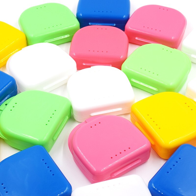 Dental Orthodontic Retainer Denture Storage Case Mouthguard Container Box 5Color