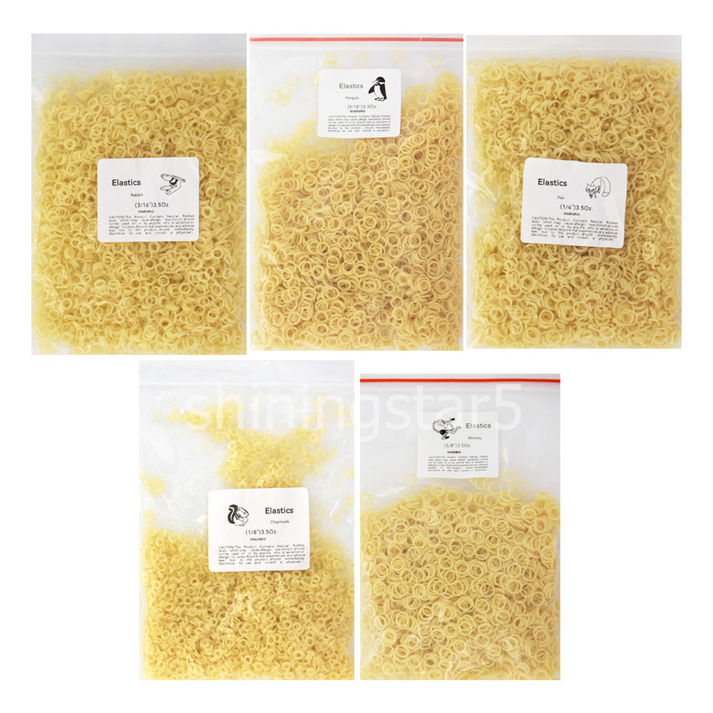 5000 Pcs Dental Orthodontic Rubber Bands 3.5/4.5/6.5oz Elastics Latex Braces