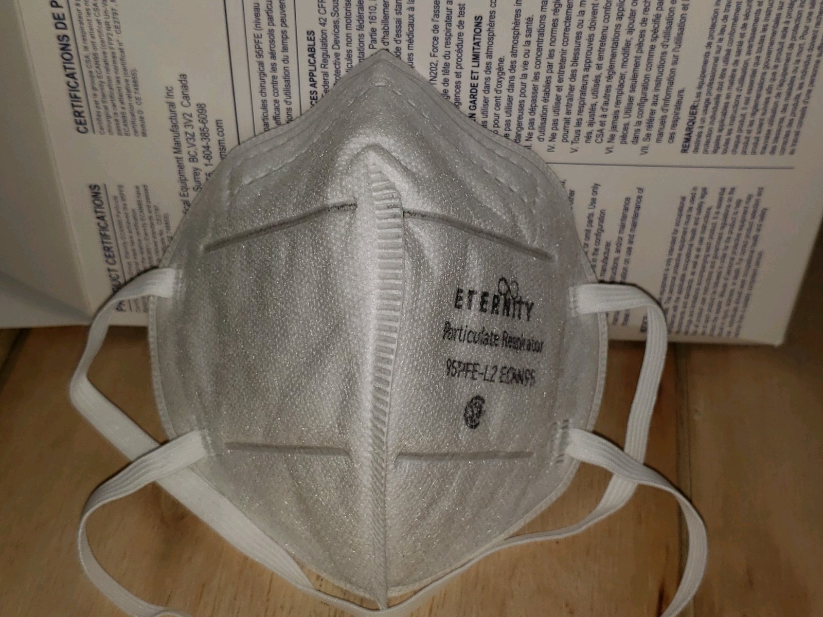 100 Pcs 95FPE Particulate Respirator Surgical Mask CSA Approved Filters 95%+ PFE