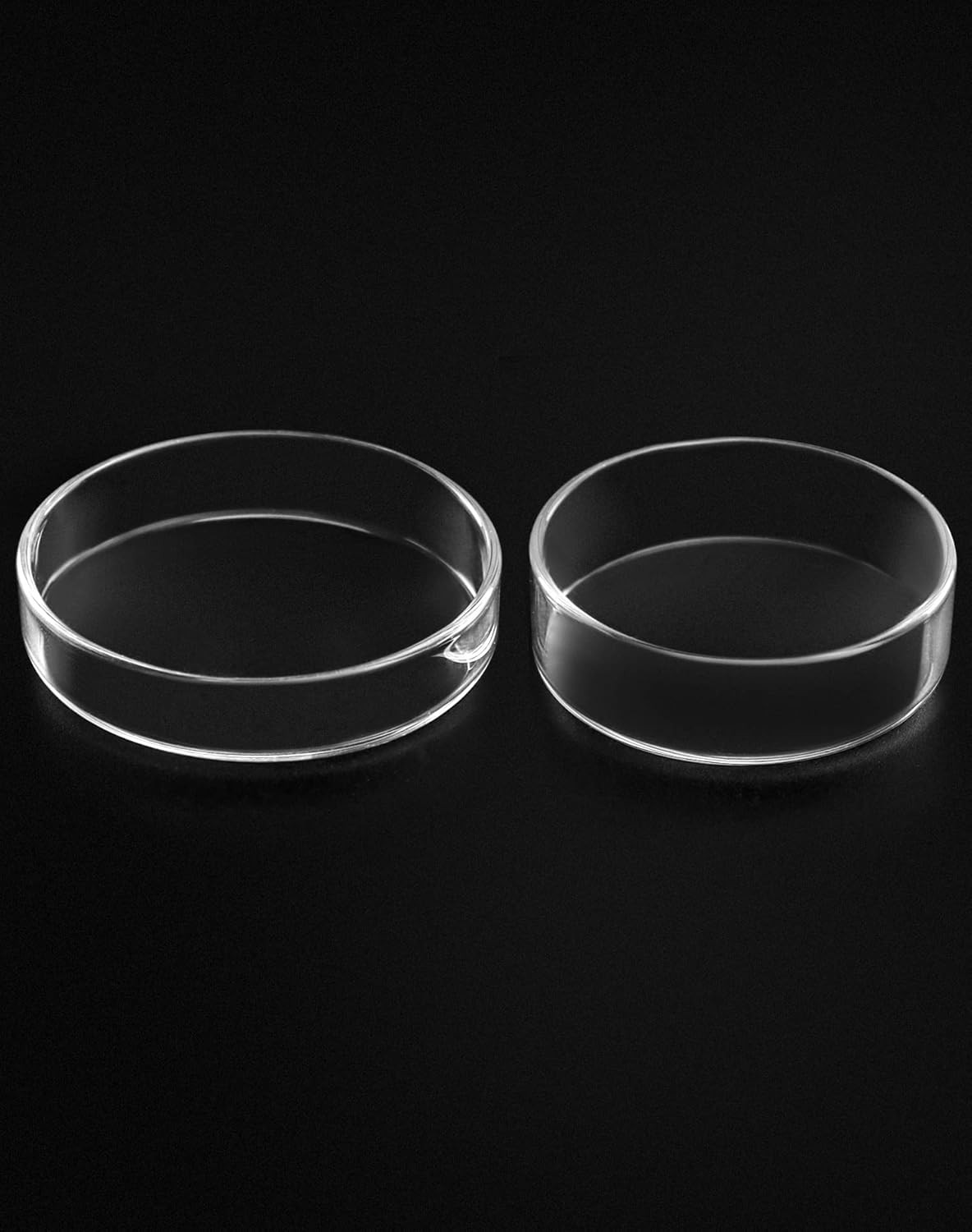 Glass Petri Dishes 5 Pack 60mm x18mm Thick Reusable Plates with Lids Lab Use Set