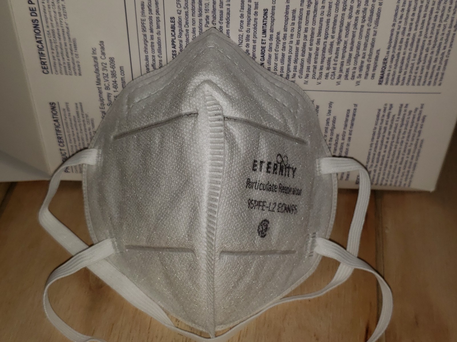 20 Pcs 95FPE Particulate Respirator Surgical Mask CSA Approved Filters 95%+ PFE