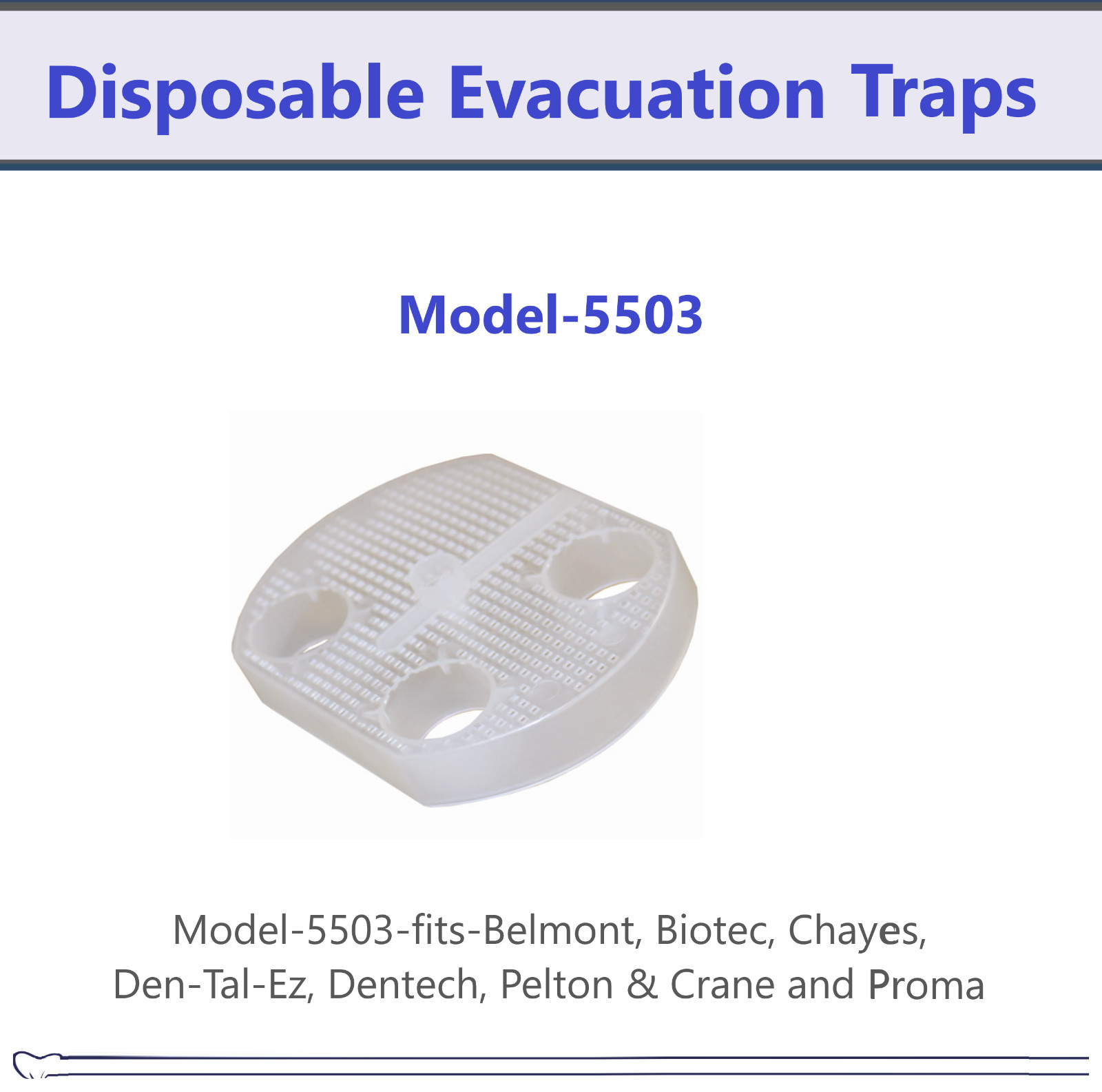 Dental Disposable Evacuation Filter Replacement Traps #5503 Belmont, Biotec, etc