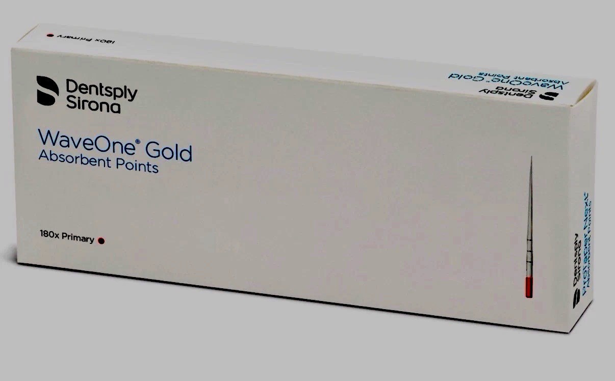 Dentsply Sirona Wave One Gold Absorbent Paper Points 180/Box Primary New