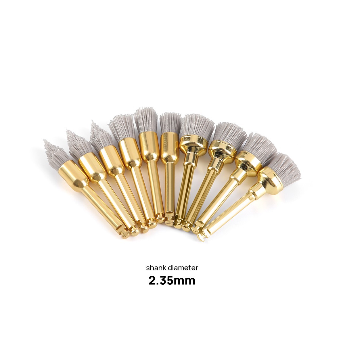 AZDENT Dental Silicon Carbide Aluminium Oxide Polishing Brush Sharp/Flat/Bowl