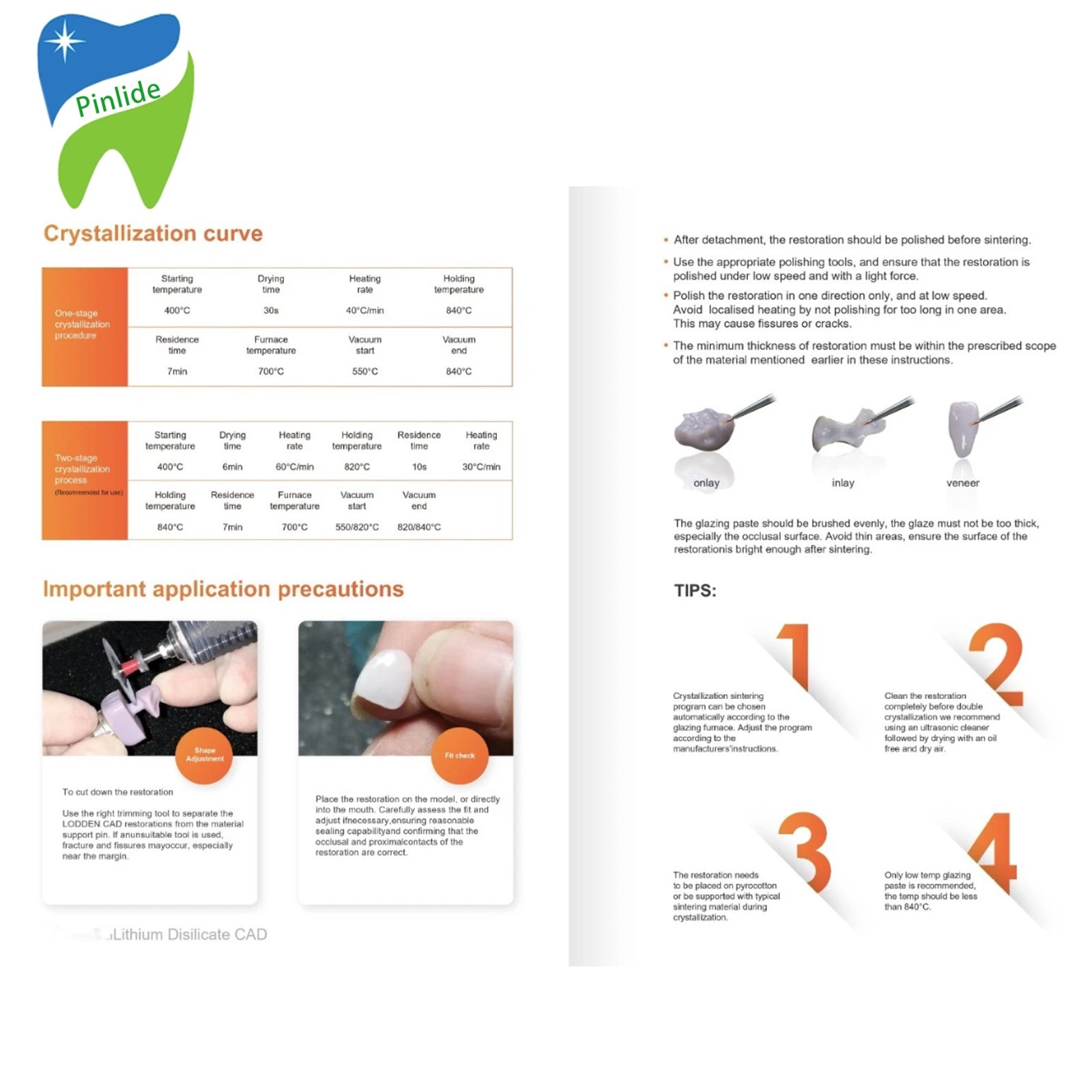 Dental lithium disilicate glass-ceramic C14 HT/LT InLab IPS e.max CAD/CAM Blocks