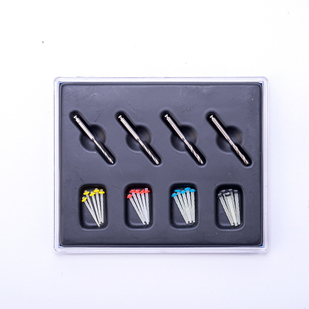 Dental 65%Fider Endo quartz Fiber Resin Post Pile 4Size Mixed EASYISNMILE