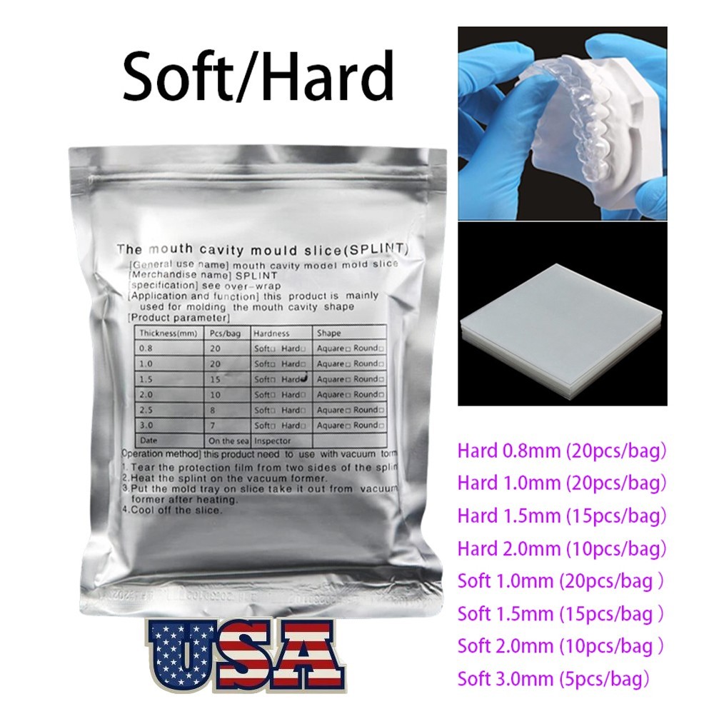 Dental Ortho Splint Retainer Vacuum Forming Soft/Hard Thermoforming Materials