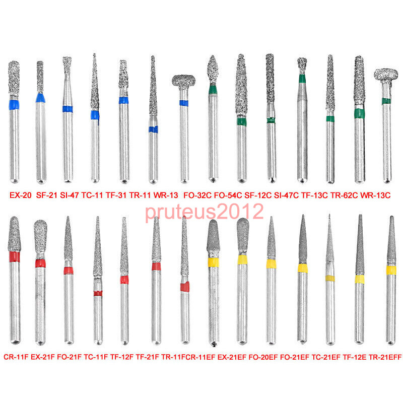 5pc/pack Dental FG Diamond Burs for High Speed Handpiece Friction Grip 1.6MM Bur