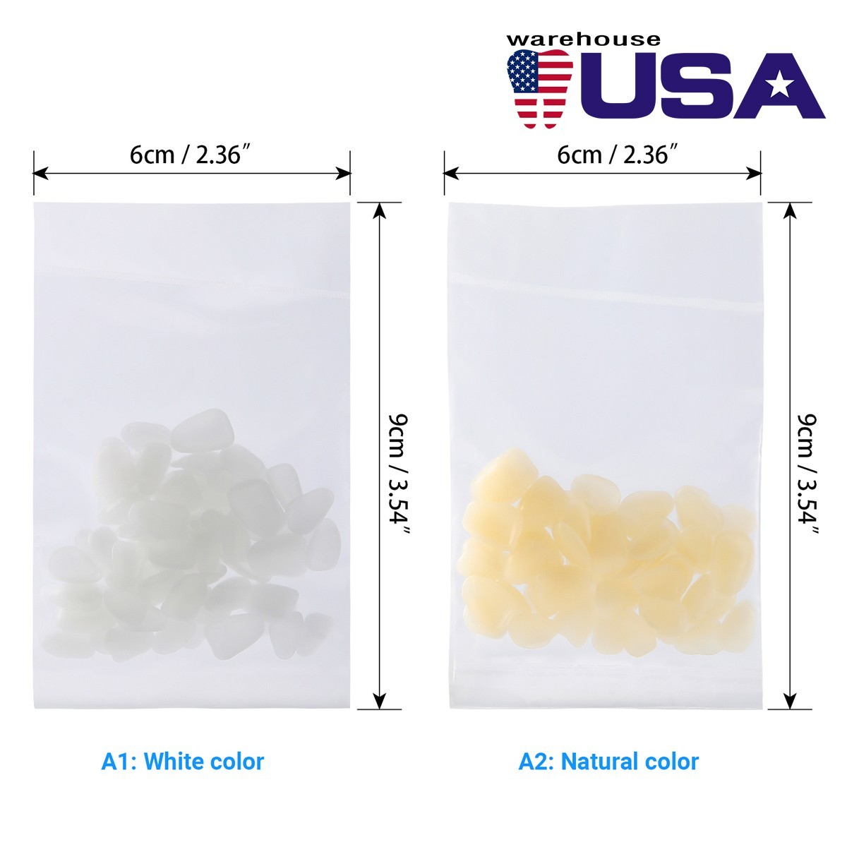 100 Pieces Dental Resin Teeth Temporary Crown Tooth Veneers Whitening Set A1 A2