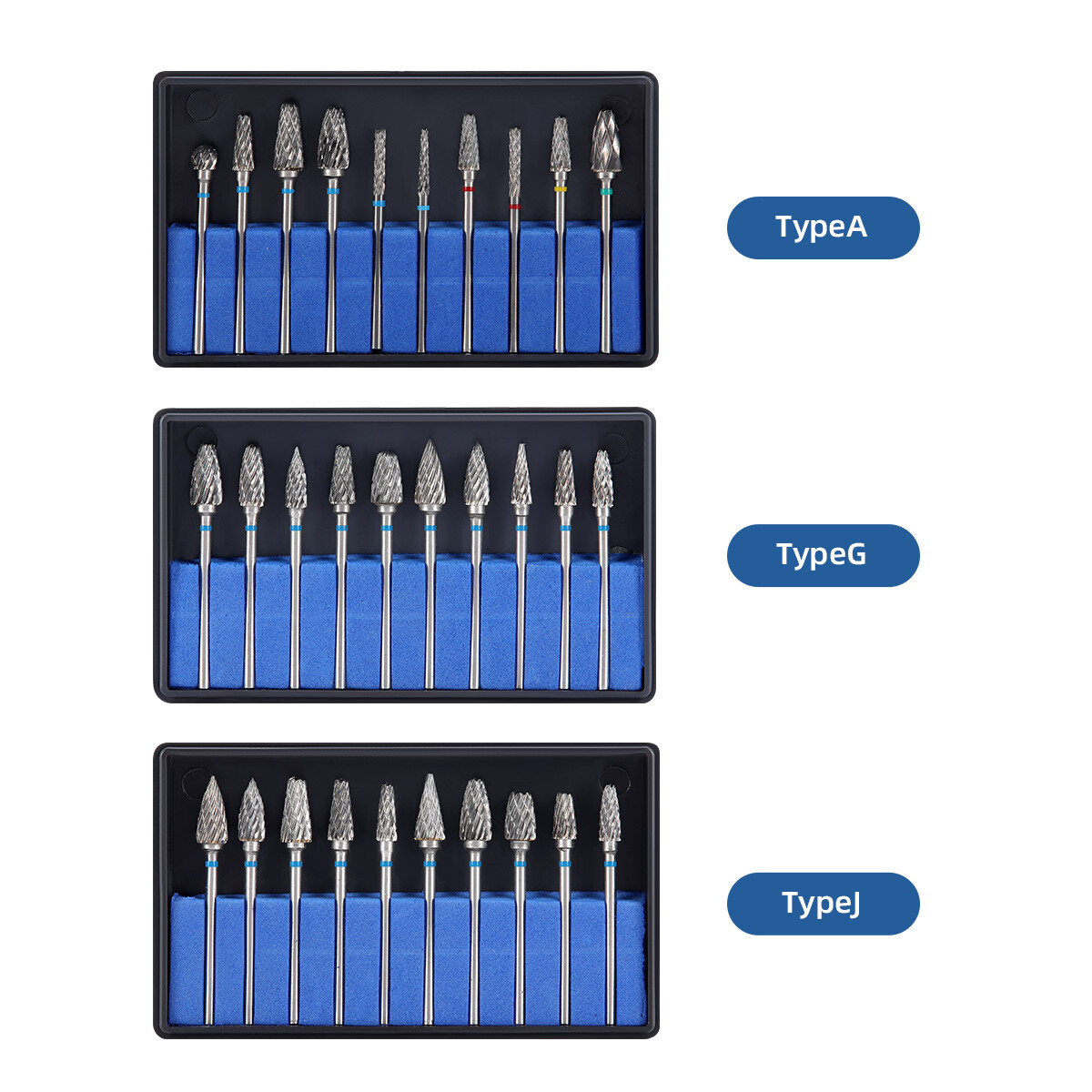 Dental Lab Polishing Bur Drills Tungsten Steel Carbide Burs Burrs 2.35MM