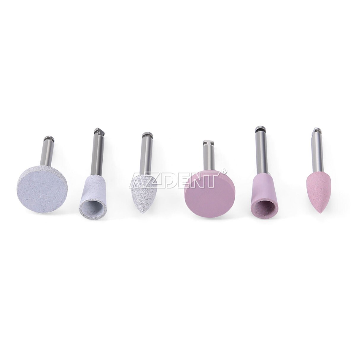 12pcs Dental Diamond Burs Silicon Carbide Felt Wheels Polishing Kit RA 2.35mm US