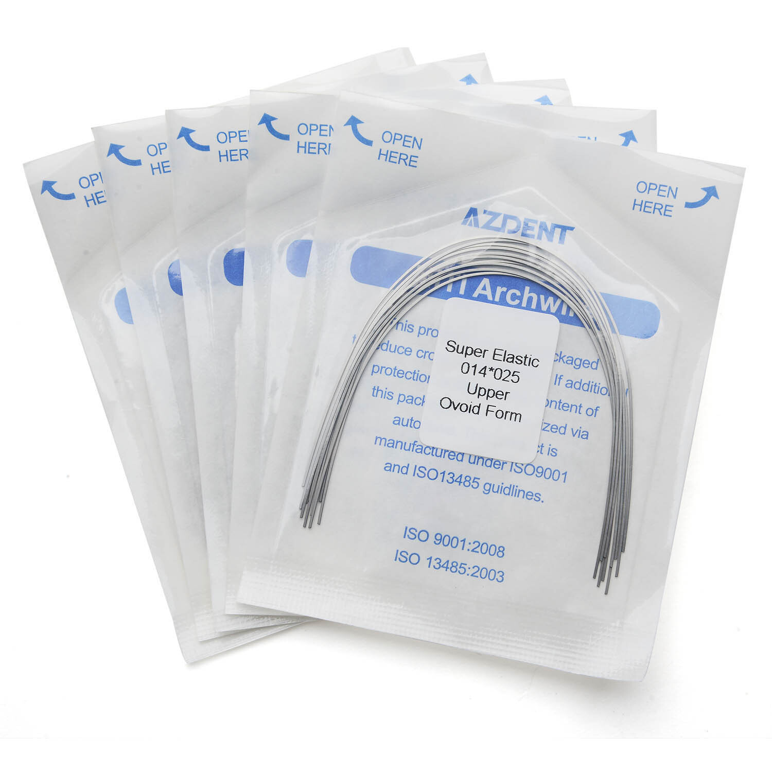 10 PCS AZDENT Dental Ortho Super Elastic Niti Arch Wires Rectangular Ovoid form
