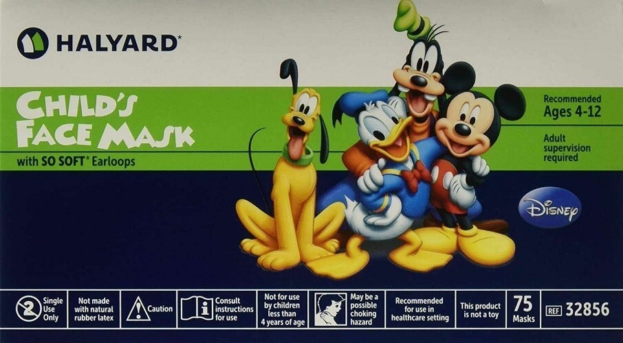 Disney themed Kimberly Clark Children’s Face Mask – 75 Masks/bx