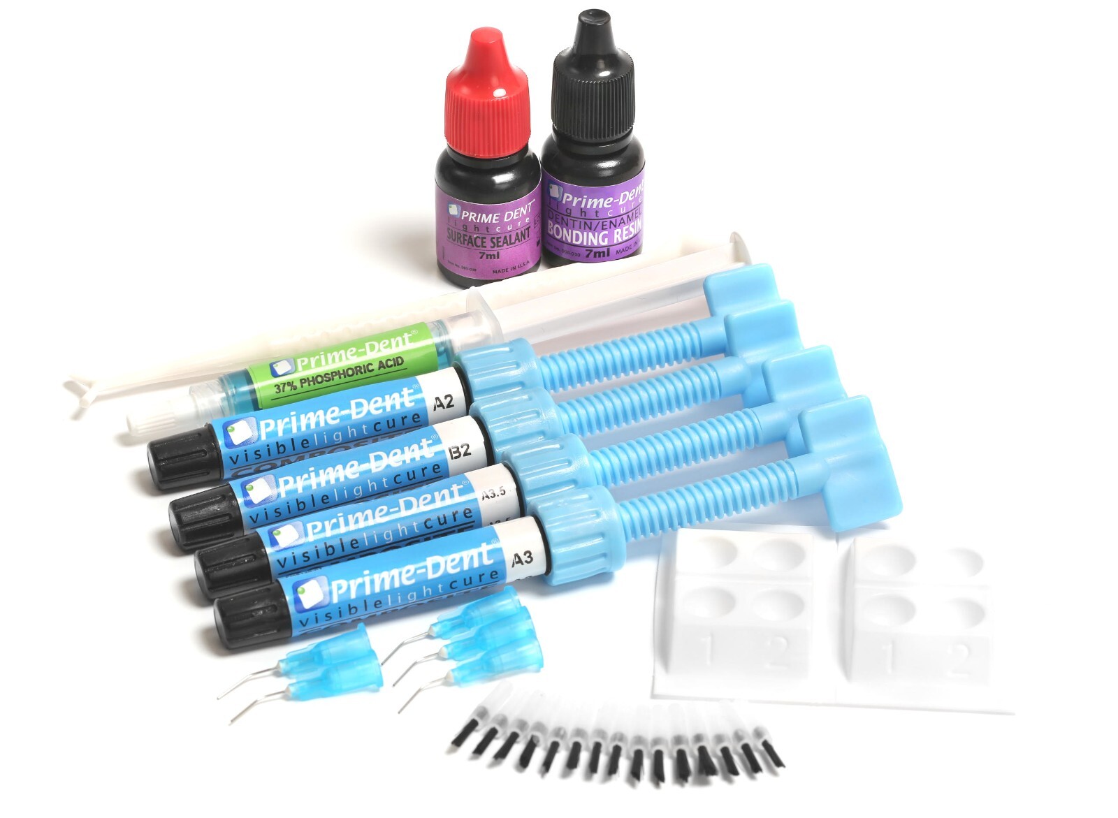 Prime-Dent VLC Light Cure Nano-Hybrid Dental Resin Composite 4 Syringe Kit