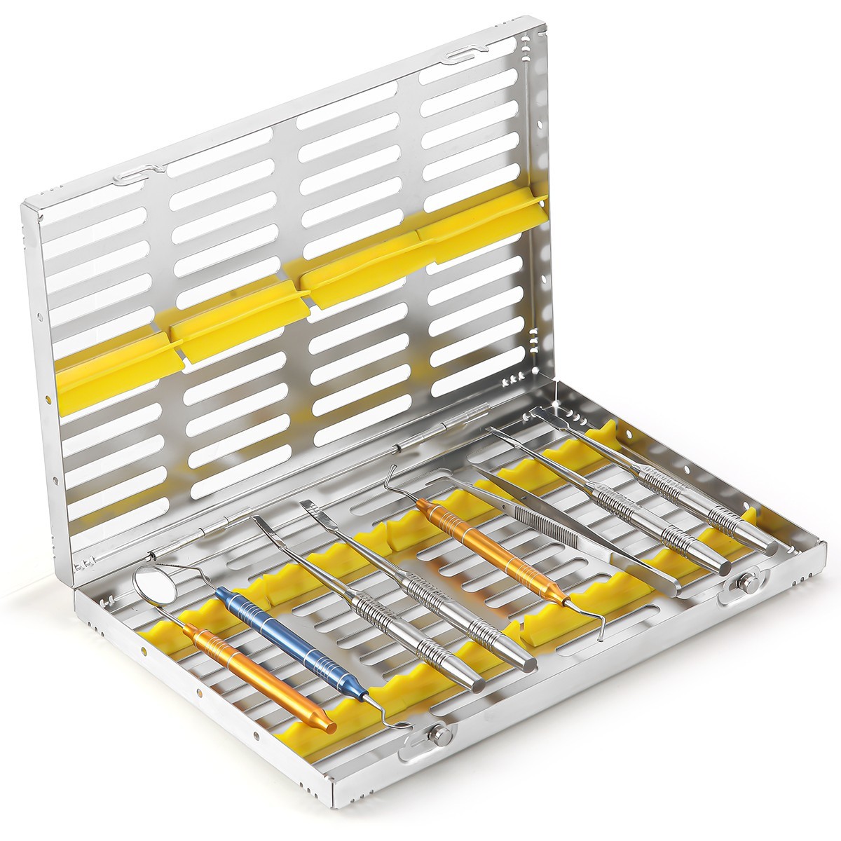 AZDENT Dental Sterilization Cassette Rack Box Tray Surgical Instrument Autoclave