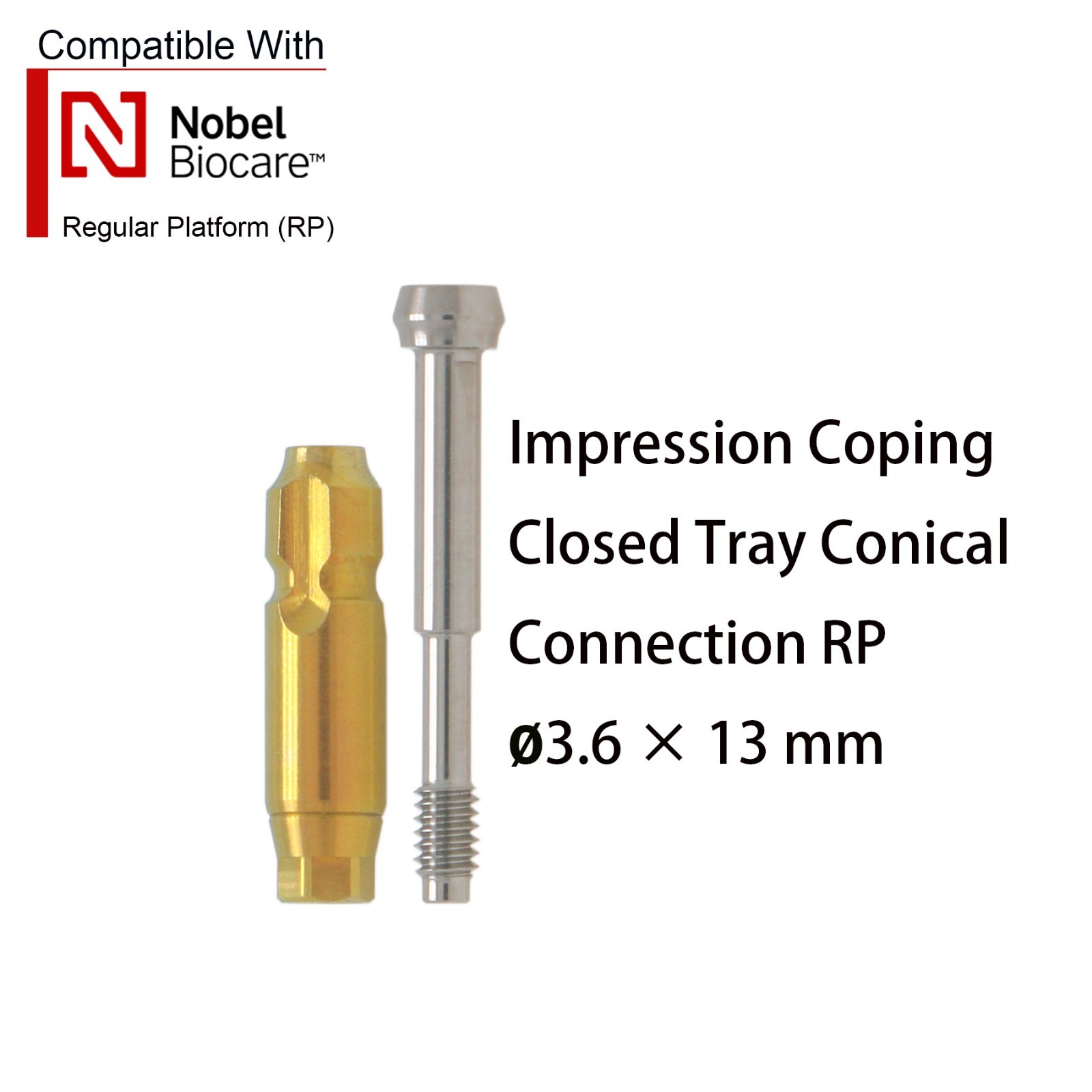 Nobel Biocare Impression Transfer Coping Open Close Tray for NP/RP Hex Platform